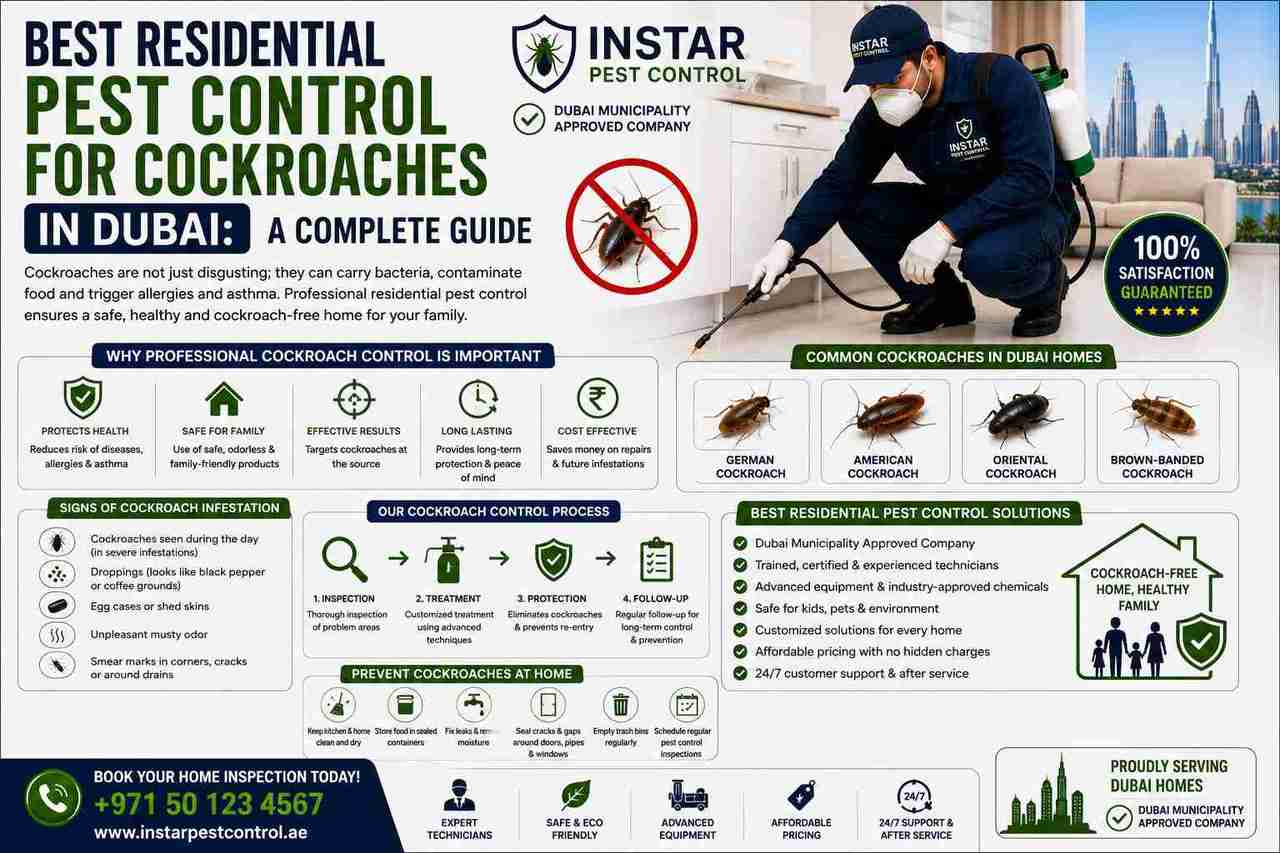 Best Residential Pest Control for Cockroaches in Dubai: A Complete Guide